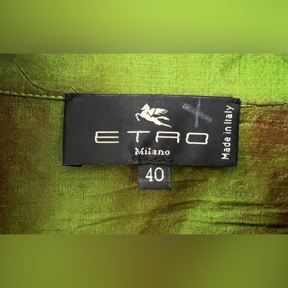 Etro Milano - Made In Italy - Silk Green Jacket - 40 - Picture 9 of 11